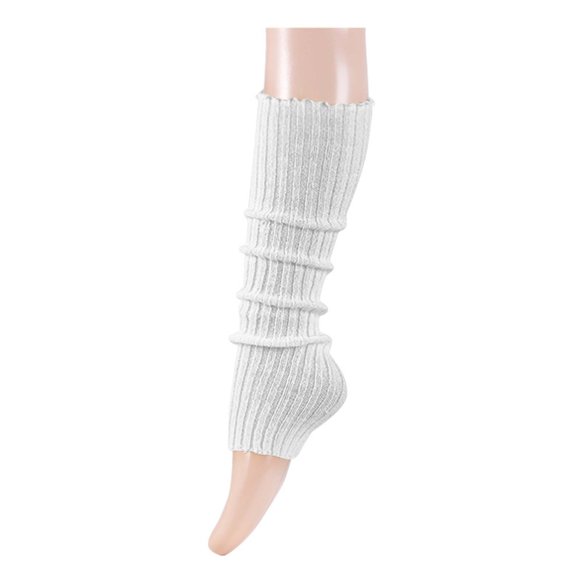 Ersazi Comfy Socks Women Women'S Pleated Lace Solid Color Medium Length Woolen Knitted Sock Sleeves In Clearance White 40Cm