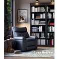 thumbnail image 2 of Fauteuil Inclinable Surdimensionné, Fauteuils Inclinables Manuels pour Adultes, Petit Fauteuil Inclinable en Cuir PU pour Petit Espace, VR, Réglable 90° - 150°, Fauteuil Simple de Style Lazy Boy, 2 of 8