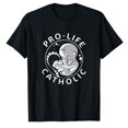 thumbnail image 1 of AALJY T-shirt Catholique Pro-Vie Anti-Avortement pour Femmes et Hommes Cadeau, 1 of 5