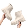thumbnail image 3 of LOVZFMLL Bottes pour Femmes Bottines à la Cheville Bout Rond Imperméables Talon Bas Épais Bottes de Pluie Printemps Automne Mode Chaussures Décontractées, 3 of 5