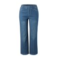 thumbnail image 3 of Jeans à Jambe Grand pour Femmes à Taille Haute Élastique avec Doublure en Molleton, 3 of 5