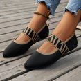 thumbnail image 5 of B91xZ Mocassins Tricotés pour Femmes Bout Rond Talon Haut Bloc, Noir 7, 5 of 5