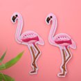 thumbnail image 4 of 2 Pcs Appliqué Broderie Oiseau Mignon Patch Thermocollant pour Vêtements Accessoires de Sac (Flamant Rose), 4 of 8