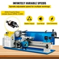 thumbnail image 4 of VEVOR Metal Lathe 7" x 14",Mini Metal Lathe 0-2250 RPM Variable Speed,Mini Lathe with 4" 3-jaw Chuck,Bench Top Metal Lathe, Benchtop Lathe, for Various Types of Metal Turning, 4 of 9
