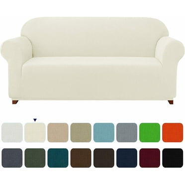 Subrtex 1-Piece Stretch Sofa Slipcover Non Slip Couch Cover, Texture Grid Pattern
