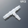 thumbnail image 1 of 10PCS White T Connector PE Aquarium Adapter Air Pump Hose Connector 4~8mm, 1 of 3
