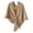 Khaki, variant on Aocisk Elegant Women's Knitted Poncho Wrap Topper Shawl Cape Front Large Sweater Scarf Purple One Size