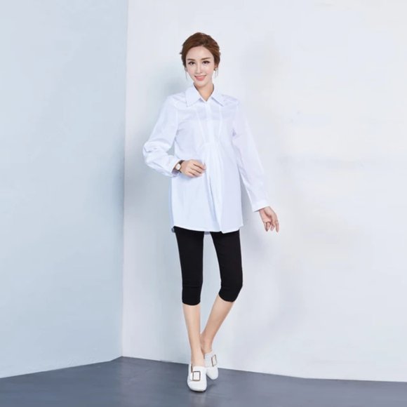 LNGOOR Vêtements de Maternité Mode Amples pour Mamans, Hauts de Maternité Longs, T-shirt d'Allaitement pour Femmes Enceintes