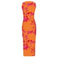 thumbnail image 4 of Womens Sleeveless Tight Maxi Dress Side Slit Drawstring Ruched Slim Fit Tank Dress U Neck Summer Club Beach Sun Dresses, 4 of 4