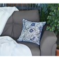 thumbnail image 1 of 17"x 17" Blue Jacquard Leaf Decorative Throw Pillow Cover, 1 of 1