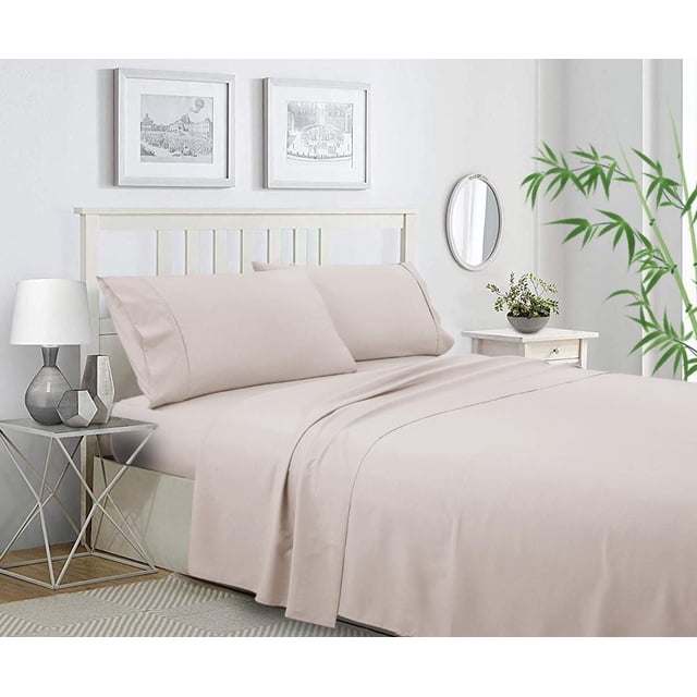 Ensemble de draps en mélange de polyester et bambou