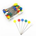 thumbnail image 3 of 100Pcs Plastic Flat Head Pins Straight Quilting Pins Mixed Neddle Plastic Straight Quilting Color DIY Sewing Needles, Dark Color Flower, 3 of 7