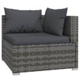 thumbnail image 3 of vidaXL Canapé 2 Places avec Coussins Gris en Rotin Poly, 3 of 5