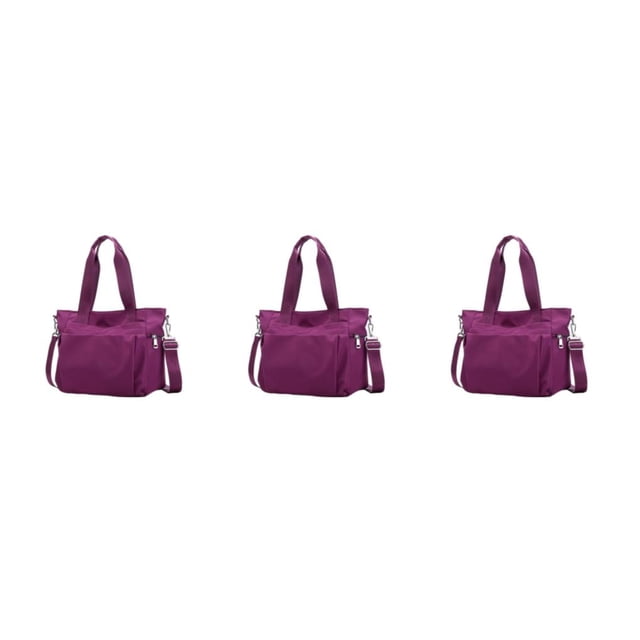 kurtrusly 1/2/3 Sac Fourre-Tout Durable pour Femmes - Anti-Rayures et Résistant à l'Usure Pratique Violet 3 Pcs