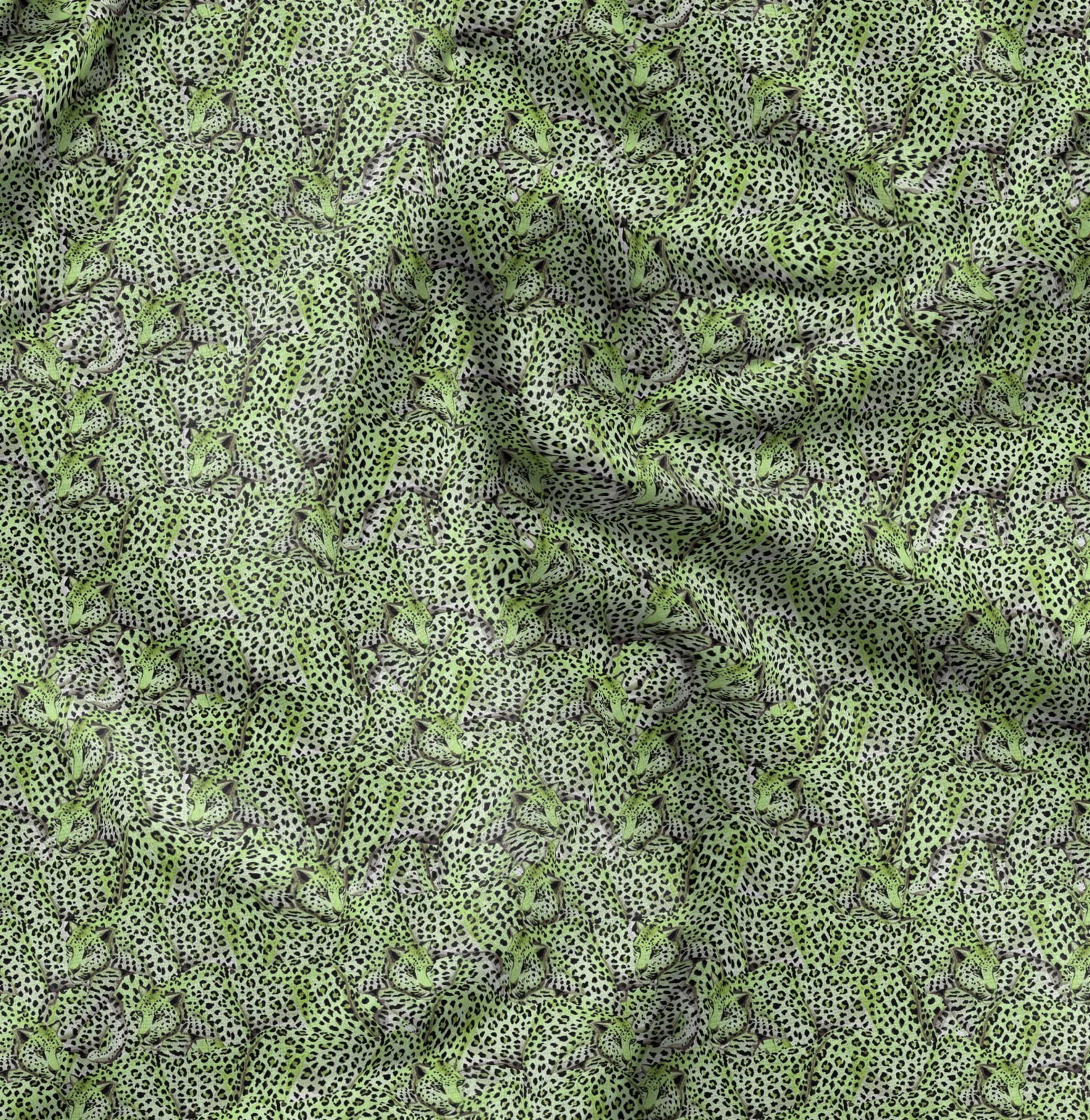 Soimoi Viscose Chiffon Fabric Leopard Animal Print Fabric by The Yard 42 Inch Wide