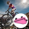 thumbnail image 3 of fastboy Mountain Bicycles Front Tube Frame Storage Bag Road Bikes Anti-scratched Triangular Pouch Keys Cellphone Saddle Holder Pink 1Set, 3 of 6