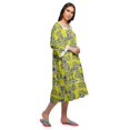 thumbnail image 2 of Moomaya Robe de Nuit en Coton à Manches Longues à Encolure Carrée Imprimée pour Femmes, 2 of 6