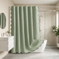 thumbnail image 1 of Large Waterproof Polyester Shower Curtain with Rustproof Grommets, 70.87x78 inches, Multiple Colors, Easy to Install and Clean, 1 of 6