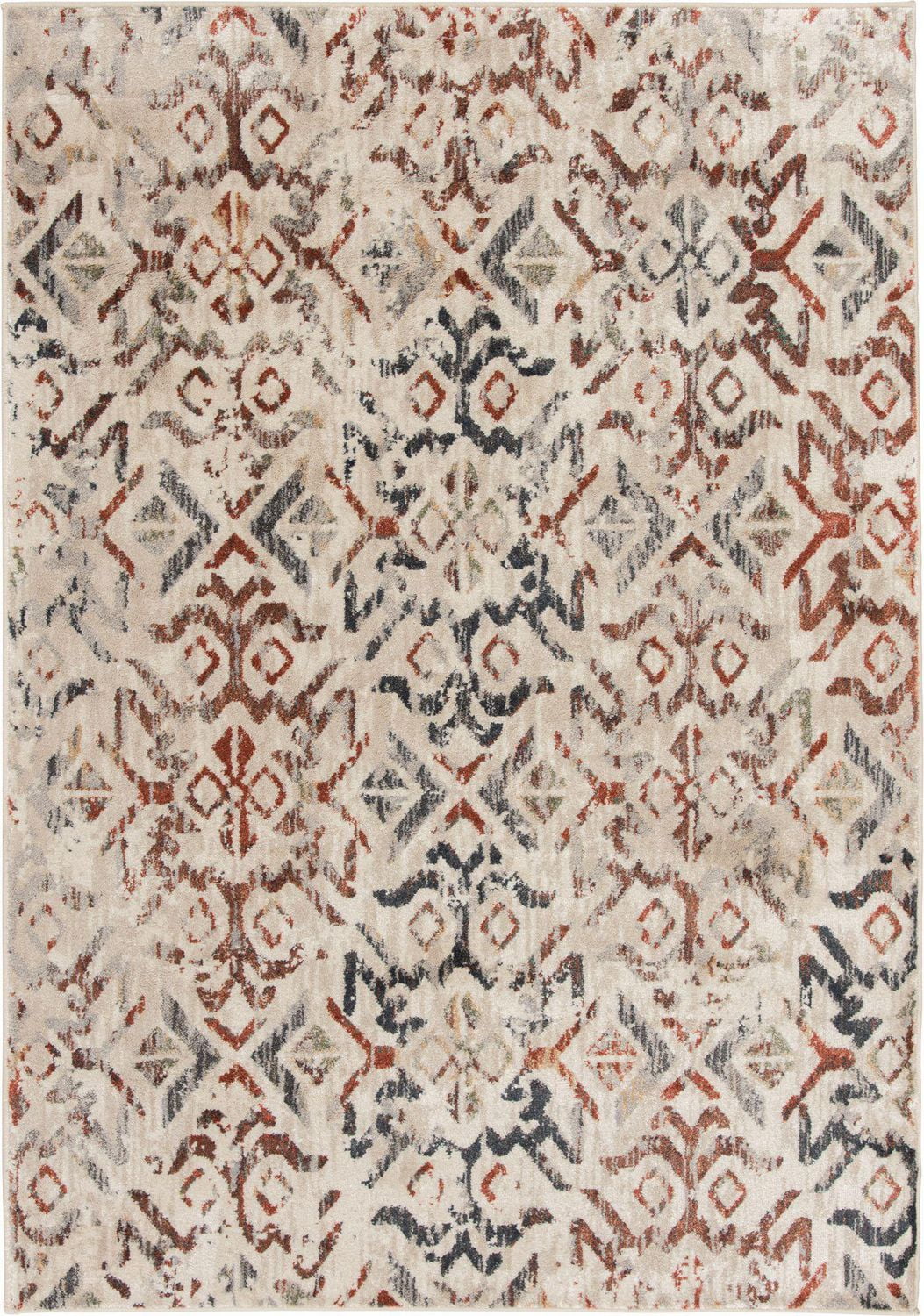 Tapis tissé bleu marine et rouge Pescara