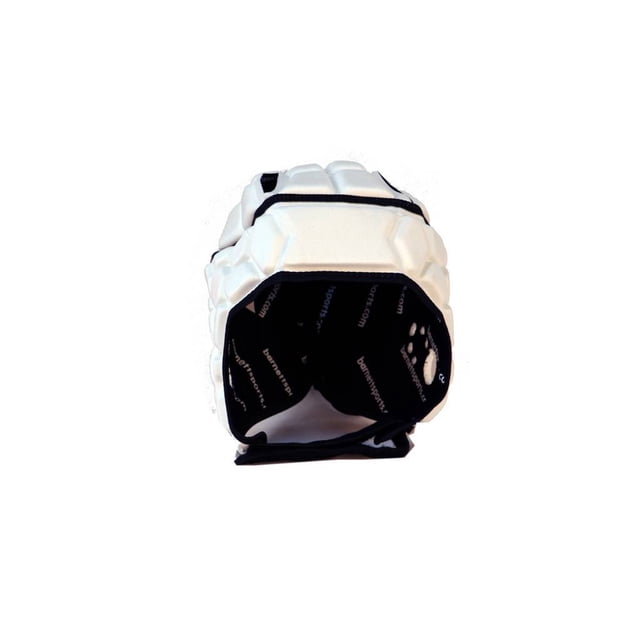 Barnett Heat Pro Helmet - Soft Padded Headgear - Rugby -Flag Football - Youth & Adult Sizing 7 on 7-7v7 Soft Shell- Epilepsy Head Fall Protection (White) (M)