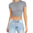 thumbnail image 1 of B91xZ T-shirts à Manches Courtes Manches Courtes pour Femmes T-shirts, Gris M, 1 of 5