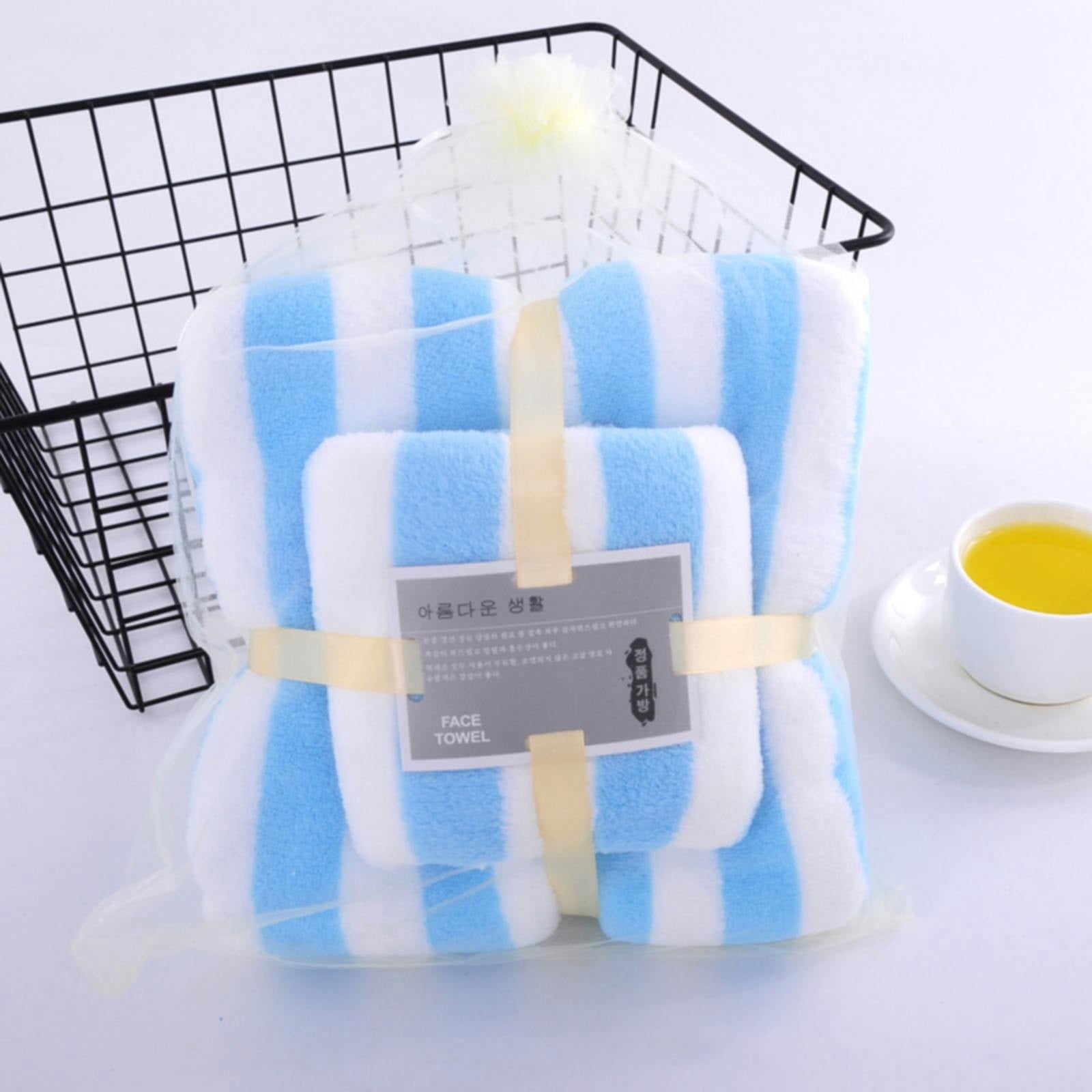 XIPYYKM Towels 2-Piece Premium Towel Set, 1 Bath Towels, 1 Hand Towels, 600 GSM 100% Ring Spun Cotton Highly Absorbent Towels for Bathroom, Gym, Hotel, and Spa (Blue)