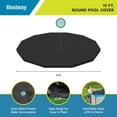 thumbnail image 2 of Bestway Flowclear 12 Foot Round Pool Cover w/ Drain Holes for Above Ground Pools, 2 of 9