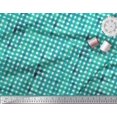 thumbnail image 2 of Soimoi Green Cotton Cambric Fabric Check Check Decor Fabric Printed Yard 56 Inch Wide, 2 of 2