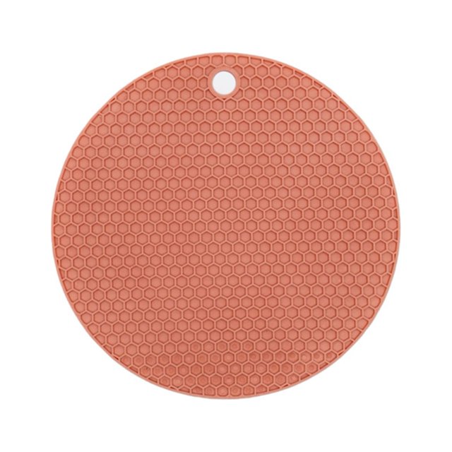 Set de Table Rond Sans Caoutchouc Antidérapant Résistant à la Chaleur Lavable Isolation de Table pour Tasse Bol Rose 17.5cm/6.9 Po
