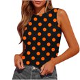 thumbnail image 1 of Plebaso Débardeurs d'Été pour Femmes Slim Imprimé Sans Manches Col Rond Tee-Shirts Froncés Blouses Décontractées pour Femmes, 1 of 4