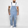 thumbnail image 1 of cllios Deals 2024 Bib Overalls for Men Denim Regular Fit Outdoor Work Washed Jeans Jumpsuits Stylish Pocket Ripped Overalls, 1 of 8