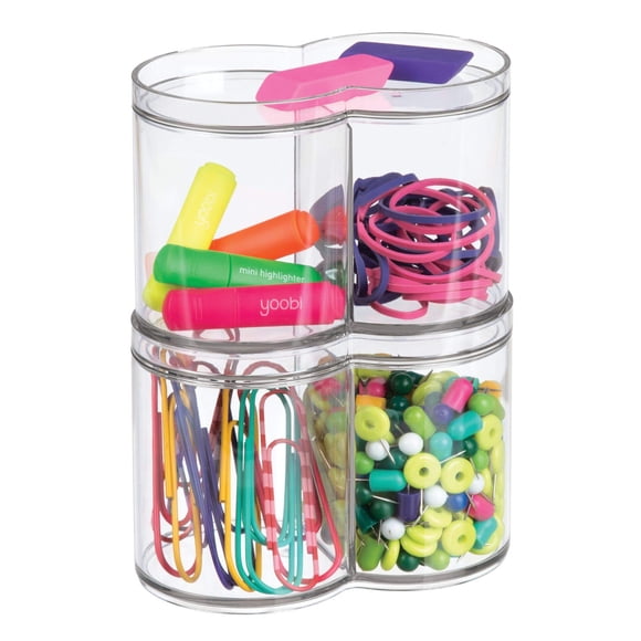 Interdesign 6564306 4.3 x 6.1 x 3.6 in. Clarity Make-Up Cosmetic Plastic Holder, Clear