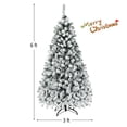 thumbnail image 3 of Costway 6ft Pre-Lit Premium Snow Flocked Hinged Artificial Christmas Tree w/ 250 Lights, 3 of 10
