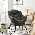 thumbnail image 2 of Costway Fauteuil de Repos Moderne en Tissu Polyester Fauteuil une Place avec Poche Latérale Gris, 2 of 10