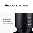 thumbnail image 4 of fastboy Desktop Fan Summer Adjustable Lightweight Stable Air Cooler Fans Security Powerful Rechargeable Cooling Tool Home Bedroom Black, 4 of 6