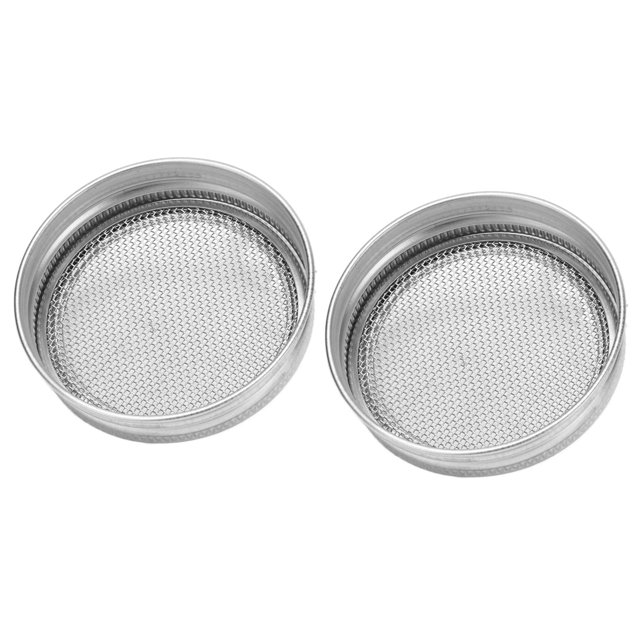 Couvercle de Pot de Germination, Accessoire de Germination en Acier Inoxydable Couvercle Écran de Pot de Germination Couvercle de Pot de Mise en Conserve 2 Pcs Couvercles Filtrants de Pot de Germination pour Pots à Ouverture Régulière