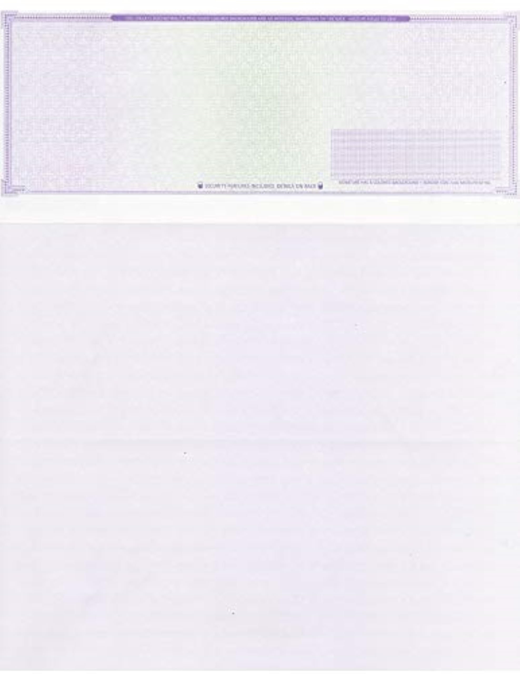 Compuchecks - 250 High Security Blank Check Stock Paper - Print on Top - Easy and Secure From Your Computer - Business Paper Weight #70 (Purple Mazed)