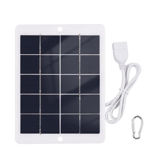 Mistaha Chargeur Solaire Portable 3W 5V Étanche pour Camping avec Interface USB