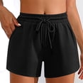 thumbnail image 4 of Plebaso 2 Pack Womens Sweat Shorts Casual Drawstring Running High Waisted Athletic Shorts with Pockets, 4 of 6