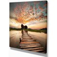 thumbnail image 3 of Designart Makeshift Wooden Pier Over River Canvas Wall Art, 3 of 4