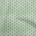 thumbnail image 1 of oneOone Rayon Green Fabric Asian Dabu Sewing Material Print Fabric By The Yard 56 Inch Wide, 1 of 4