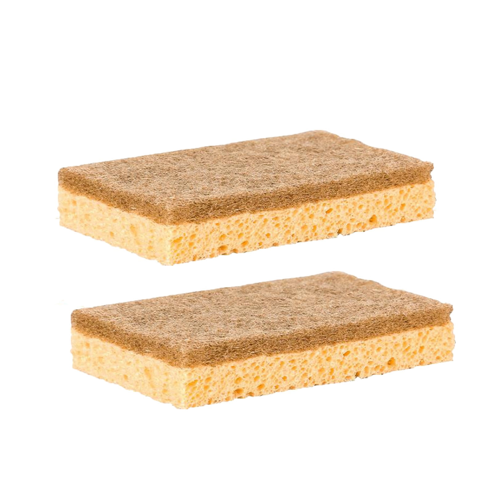 5Pcs Natural Wood Pulp Sponge! CQCYD Kitchen Sponges, Dishwashing Sponges Natural Wood Pulp Double-Sided Scrubber, Soft and Abrasive Cleaning Pads for Sink Dishes Pots Pans, Eco-Friendly Household