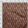 thumbnail image 3 of oneOone Cotton Silk Rust Brown Fabric Ikat Sewing Material Print Fabric By The Yard 42 Inch Wide, 3 of 4