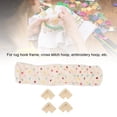 thumbnail image 3 of Rug Hooking Frame Cover, 40x40cm Flannel Rug Hooking Frame Cover Elastic Band Gripper Strip Rug Hooking Frame Cover for Embroidery Hoops  Stitch Hoops, 3 of 7
