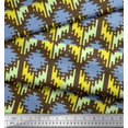 thumbnail image 2 of Soimoi Blue Rayon Fabric Aztec Geometric Print Fabric by Yard 42 Inch Wide, 2 of 3