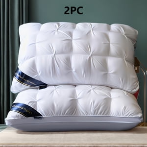 2 Luxury Hotel-Quality Pillows (19x29") - High-Density Neck Support, Hypoallergenic & Machine Washable - All-Season Comfort with Soft Texture, King Size Pillow, Pillow for Side Sleepers