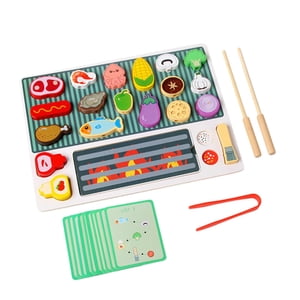 Bunblic BBQ Grill Toy Barbecue Jouet Rôle Jouer Jouets Fun Jouer Accessoires de cuisine Pretend Play for Age 3 4 5 6 Cadeaux pour les vieux enfants pour enfant