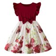 thumbnail image 2 of LOVZFMLL Girl' Summer Short Sleeve Ruffled Round Neck Lace Embroidery Dress Princess Bow Skirt, 2 of 2