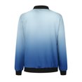 thumbnail image 5 of Swstbby Liquidation d'Économies d'Automne! Vestes d'Automne pour Femmes, Chandail à Manches Longues Ample pour Femmes avec Fermeture Éclair, Veste Décontractée en Grosse Maille Style Baseball Bleu G, 5 of 5