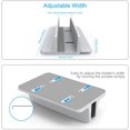 thumbnail image 2 of Support Vertical pour Ordinateur Portable [Taille Ajustable], Support de Bureau en Aluminium, Compatible avec Tous les MacBook, Ordinateurs Portables (jusqu'à 17,3 Pouces), Argent, 2 of 8